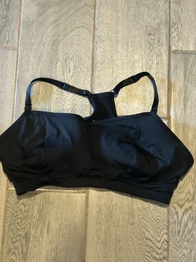 Motherhood Black Padded Racerback Maternity Sports Bra - size XL